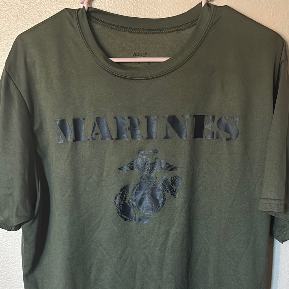 NWOT MARINES T-Shirt Men's Size Large, Olive Green